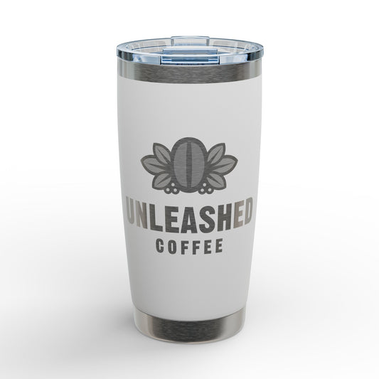 20oz Engraved Tumbler – "Unleashed Coffee" Logo Stainless Travel Mug