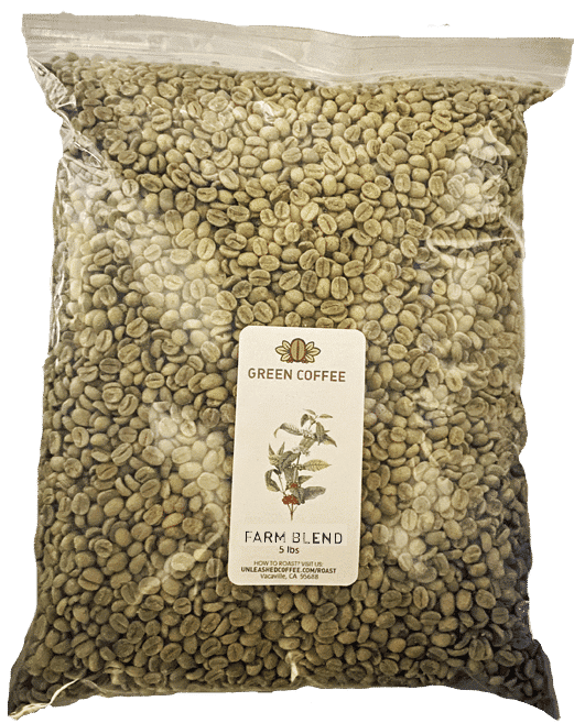Unleashed Coffee: Farm Blend, Green Whole Bean Coffee (Bag)