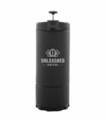 Unleashed Coffee OVRLNDER Travel Press: Black with Unleashed Coffee Logo