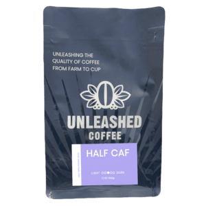 Unleashed Coffee: Half Caf, Our Medium Roast Whole Bean Coffee (Bag)