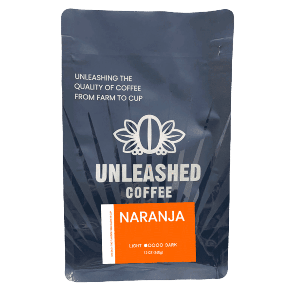 Unleashed Coffee: Naranja, Our Light Roast Whole Bean Coffee (Bag)