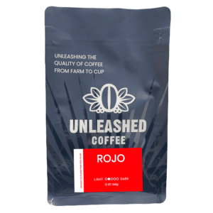 Unleashed Coffee: Rojo, Our Medium Roast Whole Bean Coffee (Bag)