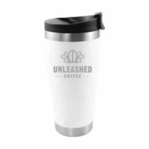 Unleashed Coffee Adventure Tumbler: Chalk with Unleashed Coffee Logo