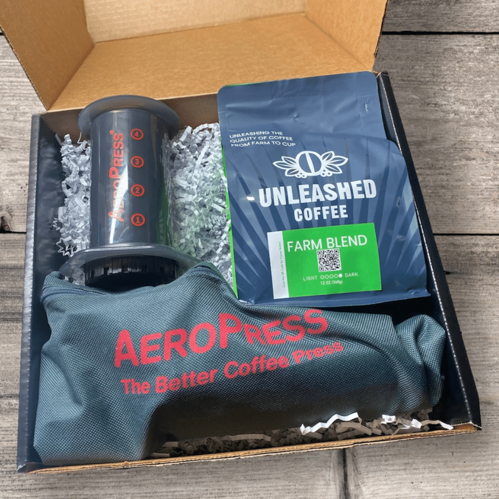 Unleashed Coffee: Aeropress + Unleashed Coffee Gift Set